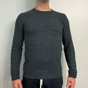 Sonoma waffle tee HEATHERED black